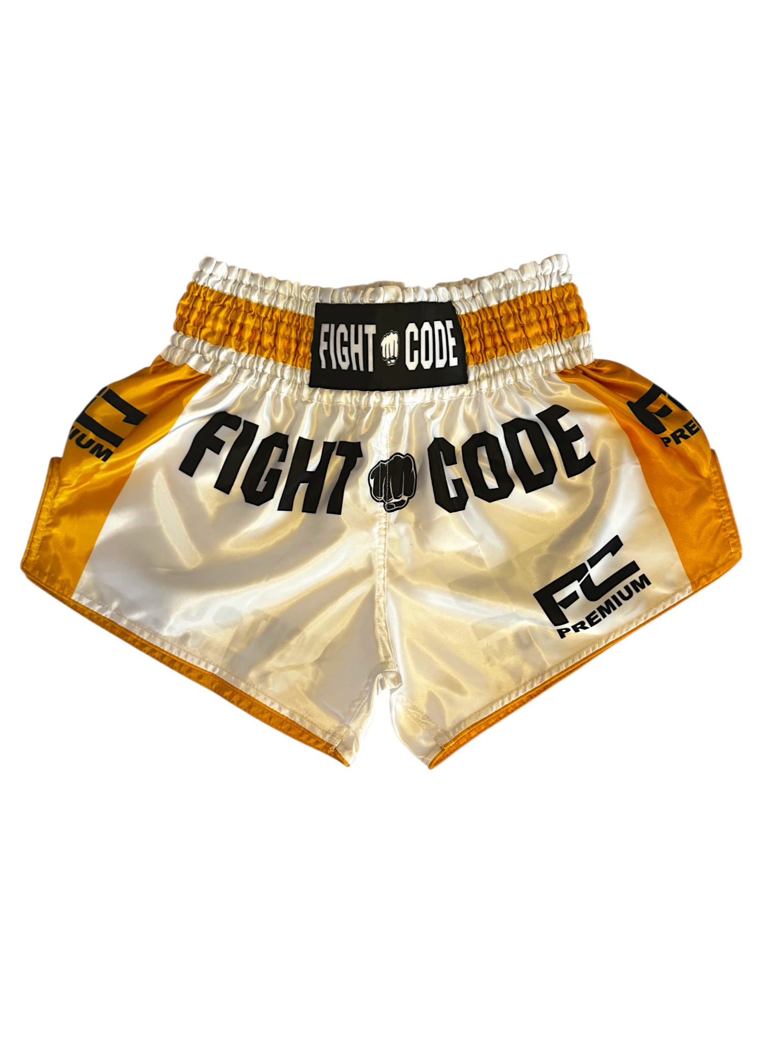 FIGHTCODE Muay Thai Nadrág - Fehér - Arany