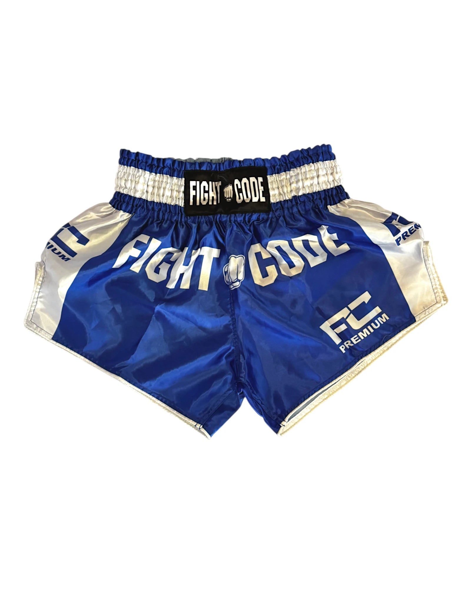 FIGHTCODE Muay Thai Nadrág - Kék - Fehér