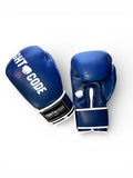 FIGHTCODE Műbőr Boxkesztyű - Kék - Fehér